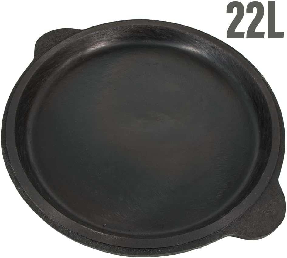 Grillpeter Kazan Gusseisen 22 Liter Deckel-Pfanne Kasan