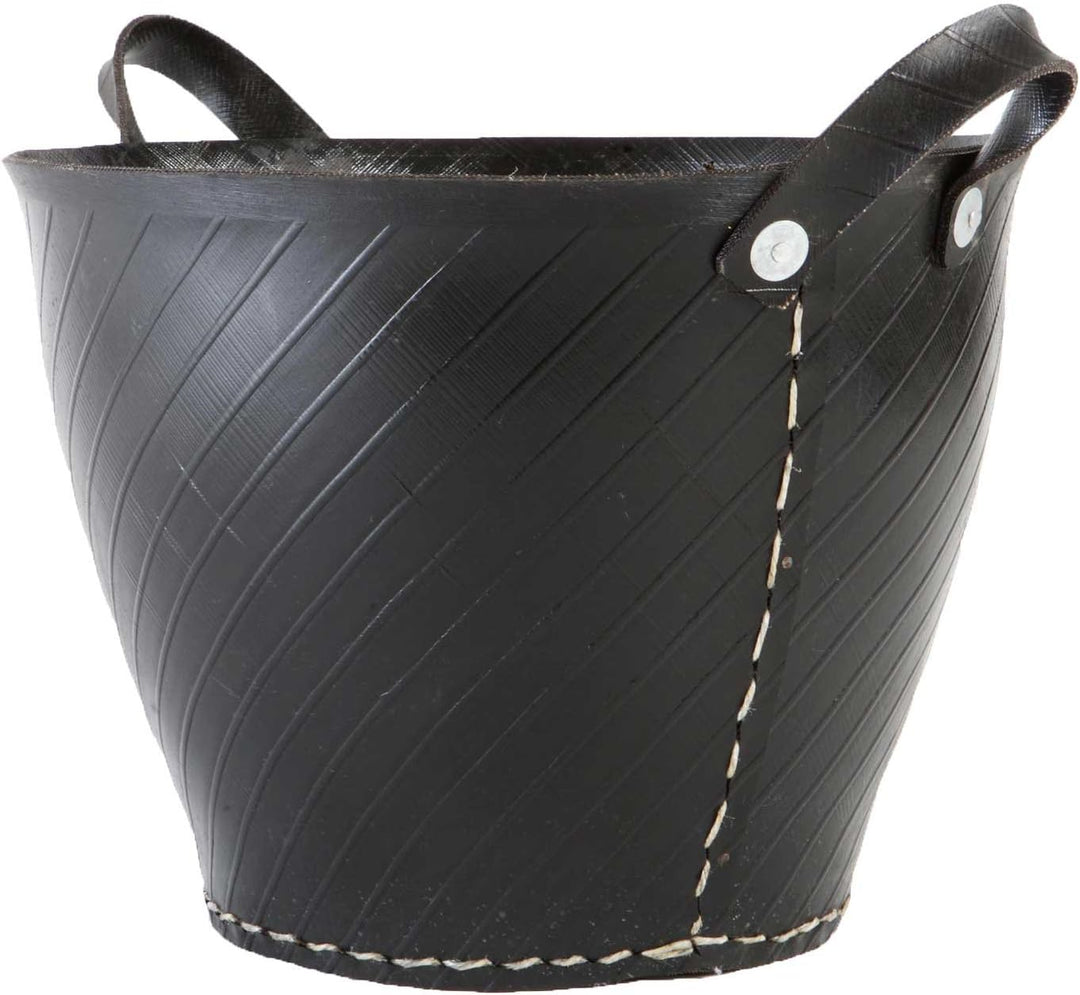 Holzkorb "REIFEN", ? 50 cm, schwarz