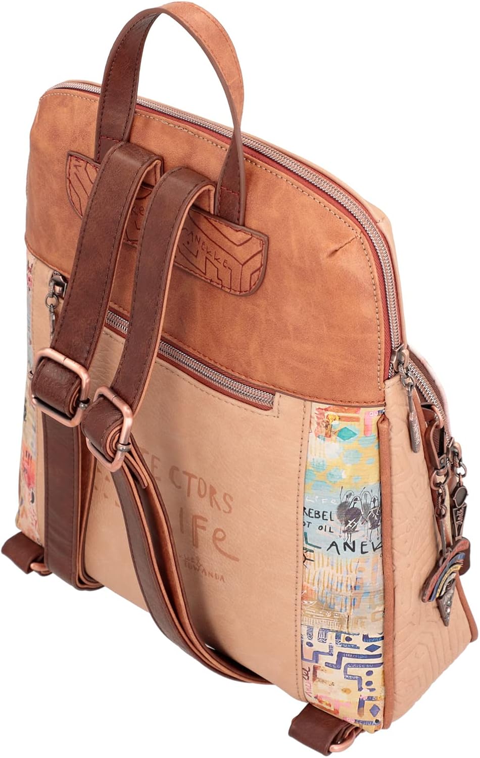 Anekke Damen Wanderrucksack mit Tasche Rucksack für unterwegs, bunt