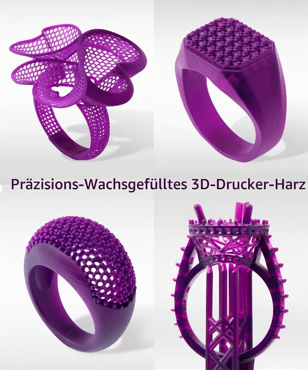 SuperCast 8K 3D Drucker Harz Wachsgefüllt für ultrafeine Filigranarbeiten, Schmuck und Metallguss, H