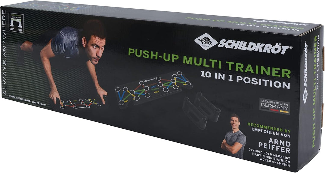 Schildkröt Push-Up Multitrainer, Push Up Board für das Muskelaufbautraining, Trainingsgerät für Zuha