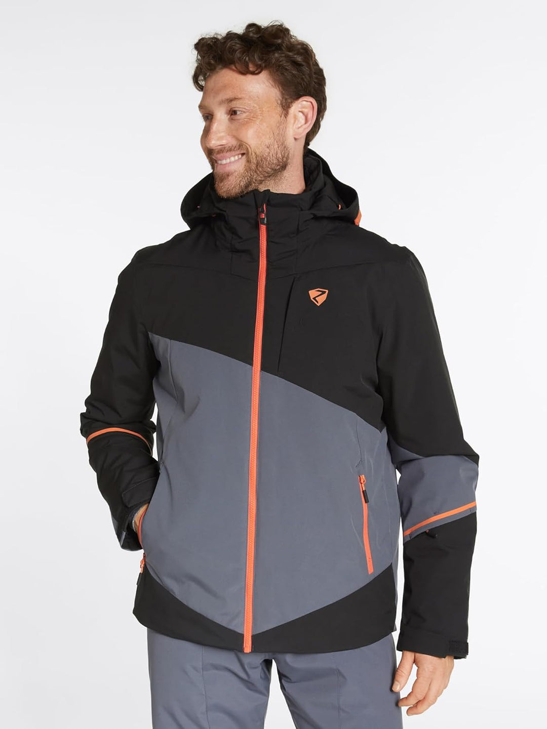 Ziener Herren Timpa Ski-Jacke/Snowboard-Jacke | atmungsaktiv, wasserdicht (1er Pack) 52 ombre, 52 om