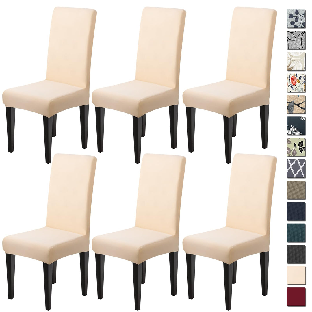 Dioxide Stuhlhussen 6er Set Stretch Stuhlhussen Schwingstuhl Elastische Hussen Stuhlbezug Abnehmbare