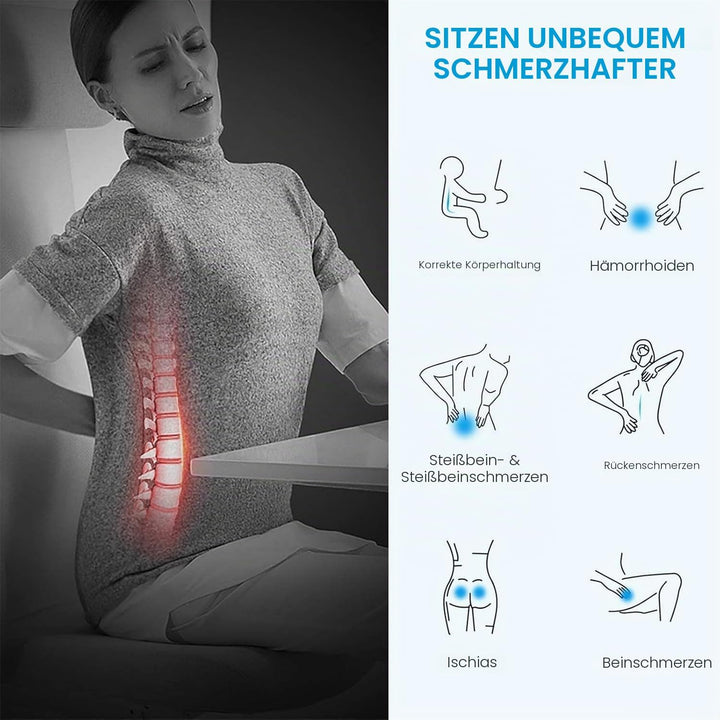Feagar Sitzkissen, Orthopädisches Sitzkissen aus Memory Foam, Ergonomisches Sitzkissen für Bürostuhl
