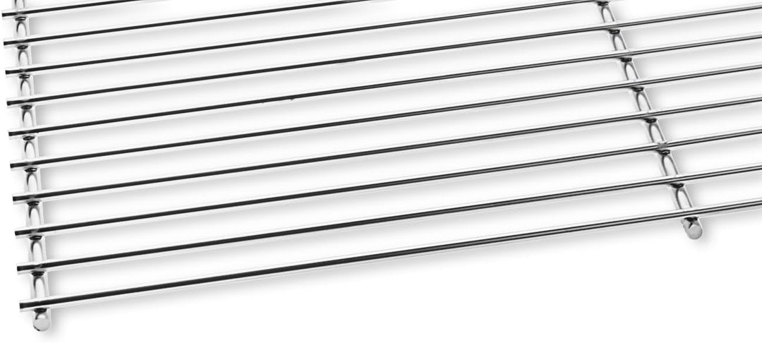 DEOS Edelstahl Grillrost Verstellbar 45x30 cm - Europäischer AISI 304 Stahl - Kürzbar und Kombinierb
