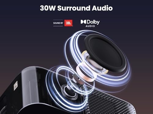 Yaber K3 Smart Beamer 【1600 ANSI & Google TV & Sound by JBL】 Tageslicht Beamer mit WiFi 6 & Bluetoot