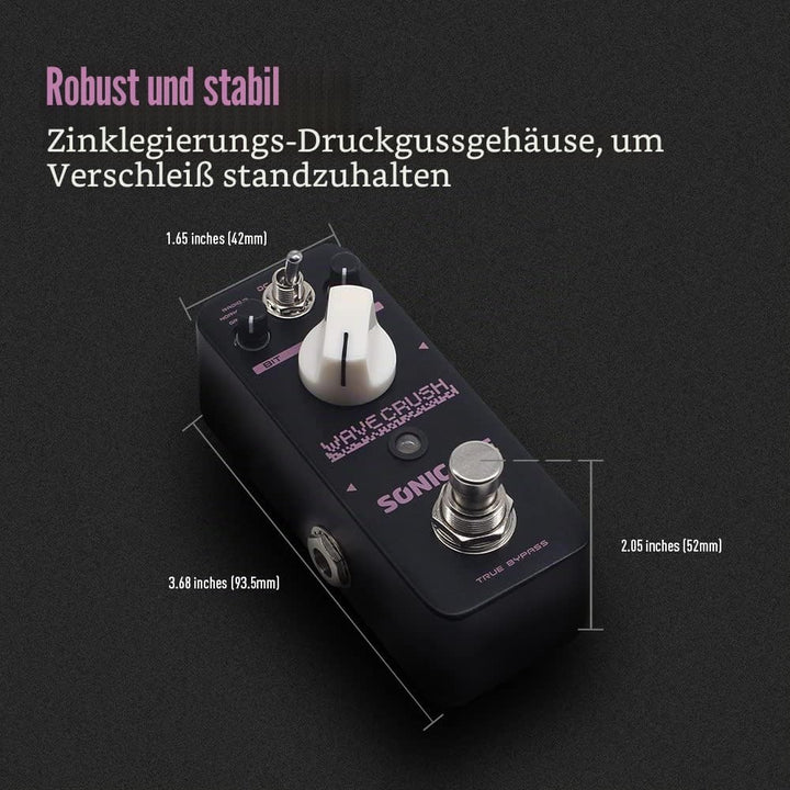 SONICAKE Bitcrusher Pedal Bitcrush Digital Sampling Rate Sample Reducer Gitarre Effektpedal Synth Sy