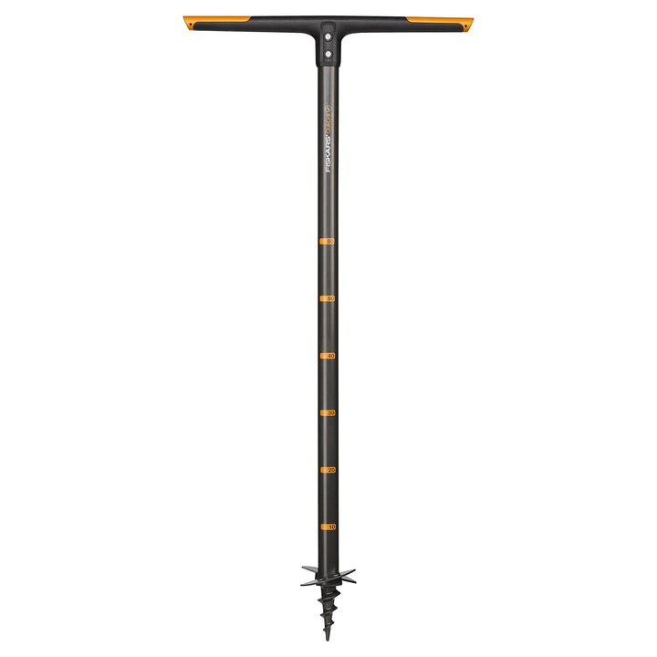 Fiskars Handerdbohrer, Für Löcher bis Ø 100 mm, Schwarz/Orange, QuikDrill, S, 1000636 Handerdbohrer