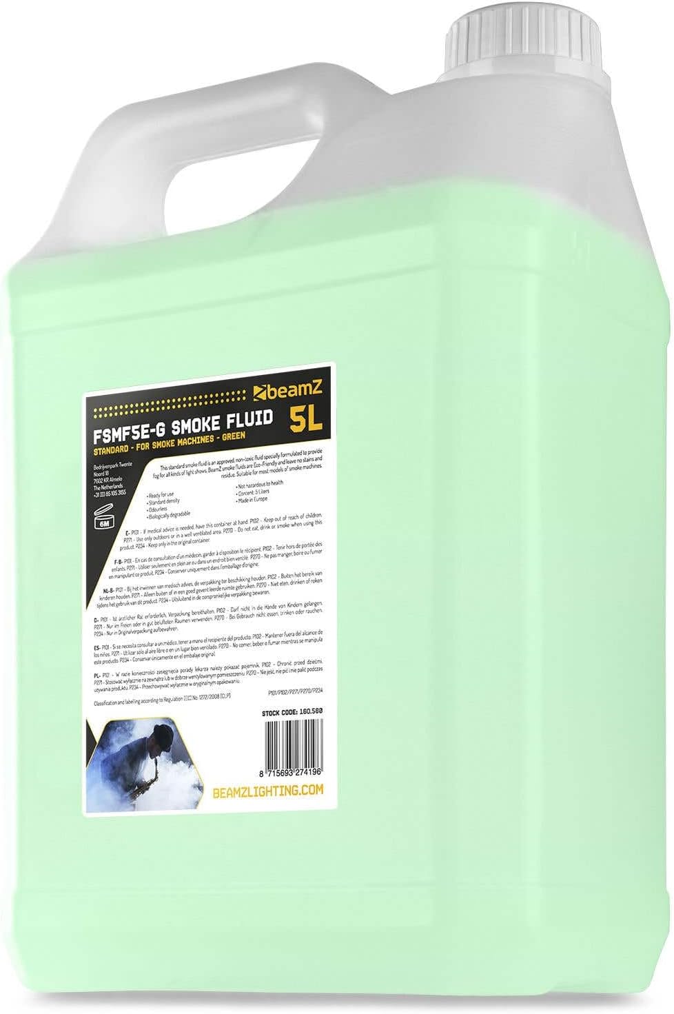 Fuzzix F509LW Nebelmaschine Mini mit LED Lichteffekt und 5 Liter Nebelfluid, 500 Watt mit Fernbedien