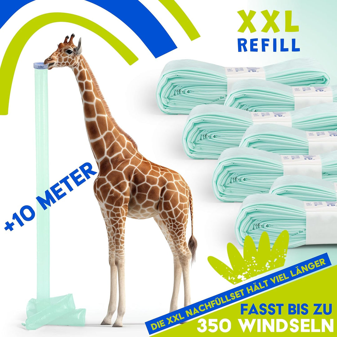 LillOne 8 XXL-Nachfüllungen Extra Lang 10,5 m für Windeleimer – Universell kompatibel mit Tommee Tip