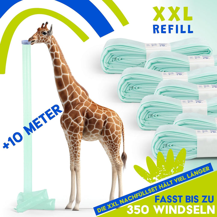 LillOne 8 XXL-Nachfüllungen Extra Lang 10,5 m für Windeleimer – Universell kompatibel mit Tommee Tip