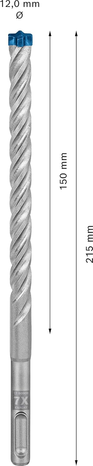 Bosch Professional 10x Expert SDS plus-7X Hammerbohrer (für Stahlbeton, Ø 12,00x215 mm, Zubehör Bohr