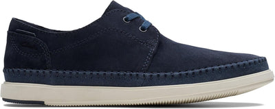 Clarks Herren Bratton Lo Boat Shoe 41.5 EU Navy Suede, 41.5 EU Navy Suede