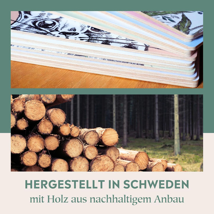 Ligarti® Frühstücksbrettchen (aus Holz) I Schneidebrett in 22x15 Made in Sweden &amp; spülmaschinenfest