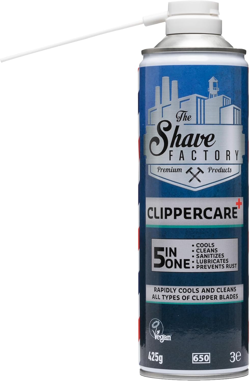 The Shave Factory Clippercare Spray – Effiziente Pflege der Haarschneidemaschine, Kühlmittel, Schmie