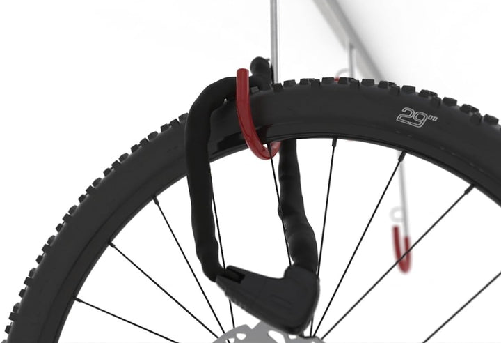 Hängeparksystem 3806 - Fahrradständer für 6 Fahrräder - Deckenmontage | Reihen-Hängeparker | Stahl v