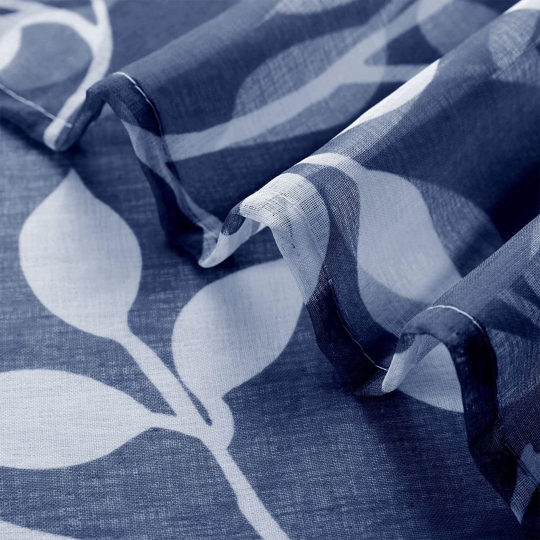 Marineblaue Vorhänge für Jungenzimmer, Kinderzimmer, Kinderspielzimmer, halbtransparent, lichtfilter