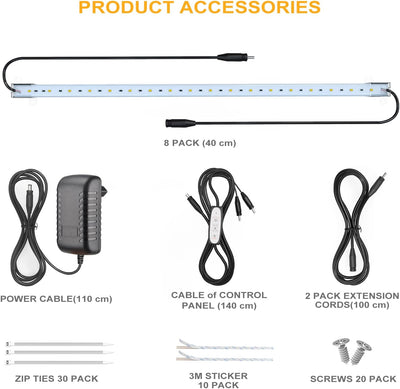 Relassy Pflanzenlampe LED, Pflanzenlicht LED Streifen, Grow Light Vollspektrum mit Auto Timer 12/6/3