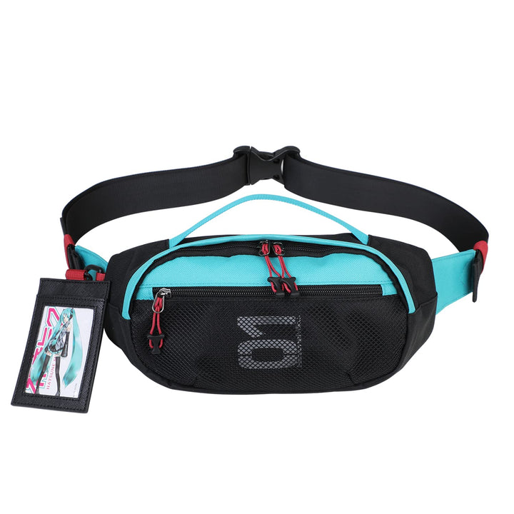 FIREFIRST x Hatsune Miku &amp; Kagamine Rin/Len Schultertaschen Mode-Hüfttaschen Grün W33×H16×D10 (cm),
