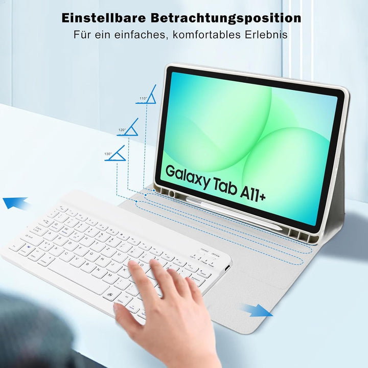 Tastatur Hülle für Samsung Galaxy Tab A11+ 2025 (SM-X230)/Tab A9+ 2023 (SM-X210),Magnetische Abnehmb
