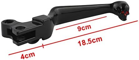 Bremshebel und Kupplungshebel-Set Skull I für Harley Davidson Dyna Street Bob 06-17 schwarz