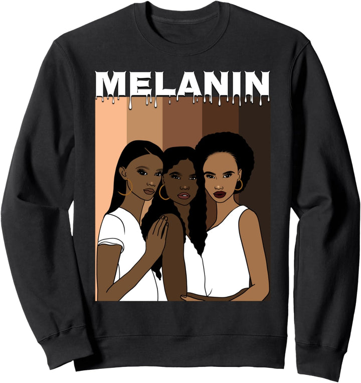 Oheneba: Melanin Black Pride Afro Queen Sweatshirt