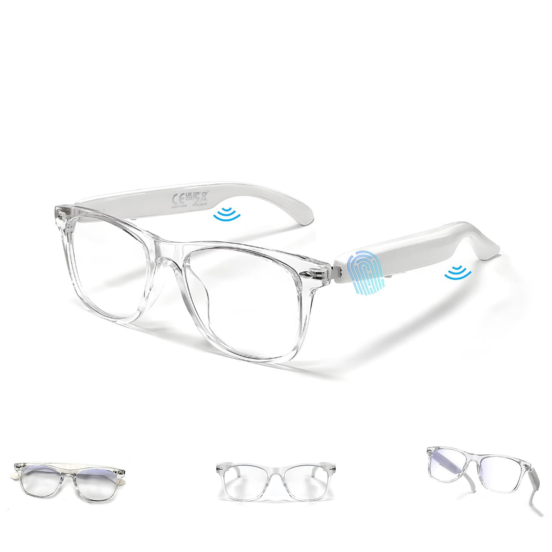 LONGLU Smart Glasses – Echtzeit-AI-Übersetzung per App, Bluetooth 5.4 für Anrufe/Musik, Leichtgewich
