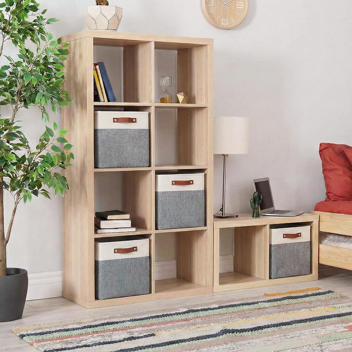 Mangata Cube Aufbewahrungsbox 4er-Set, Stoff Aufbewahrungskorb, 30cm*30cm für Schlafzimmer, Bastelra