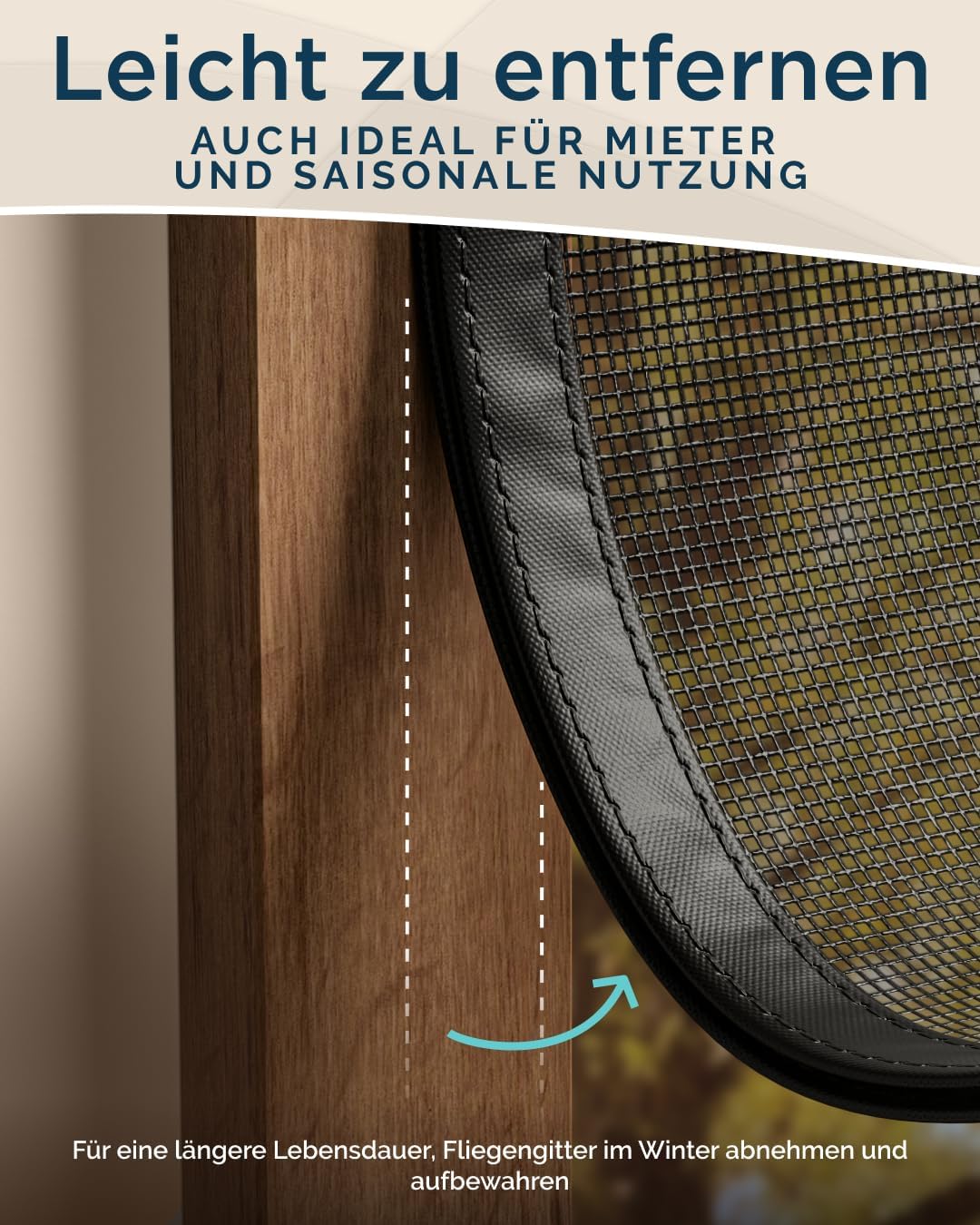 ARCOL Fliegengitter Fenster mit Magnet 155x160h cm Zuschneidbar - Moskitonetz mit Klettverschluss -