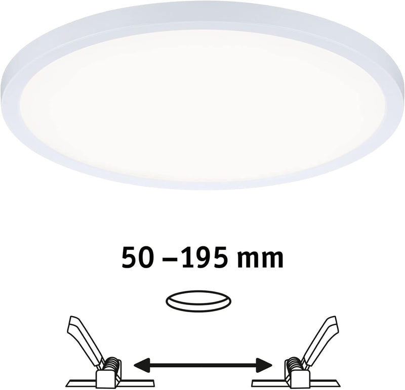 Paulmann 93056 LED Panel Einbauleuchte Areo VariFit IP44 3-Stufen-dimmbar 230mm rund incl. 1x16 Watt