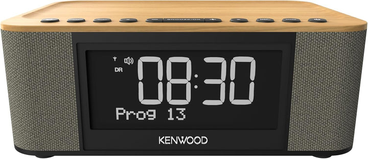 Kenwood CR-ST40DAB-M - Stereo Radiowecker mit 3 Weckzeiten, DAB+, UKW, Bluetooth, USB, Ladefunktion,