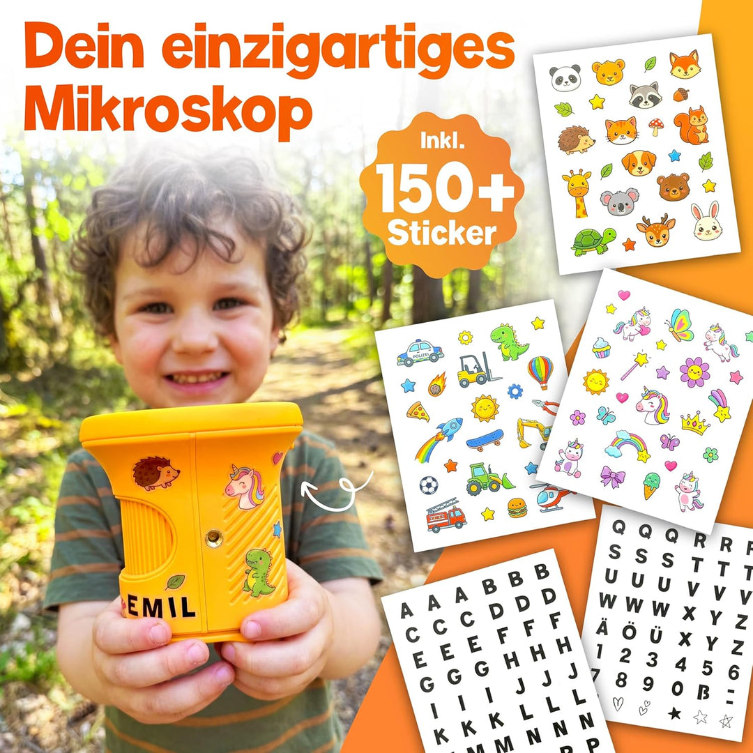 Mutkind® Digitales Mikroskop für Kinder [Mit 1000X Vergrösserung & Fotofunktion] - Tragbares Taschen
