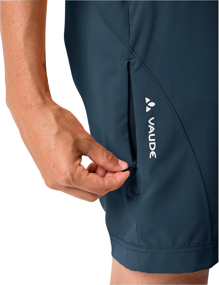 VAUDE Ledro Radlerhose für Damen - Gepolsterte MTB-Shorts mit Innenhose - atmungsaktive & elastische