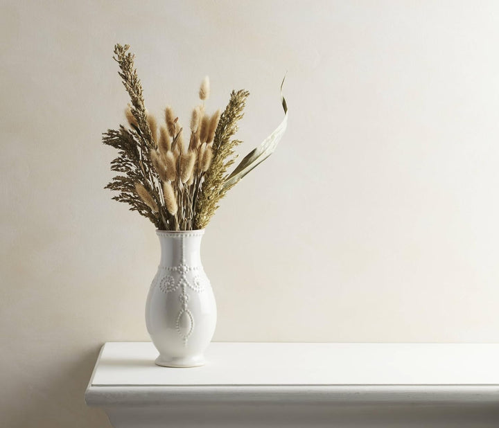 LENOX Weisse French Perle 20,3 cm geriffelte Vase, 0,9 kg, Geriffelte Vase