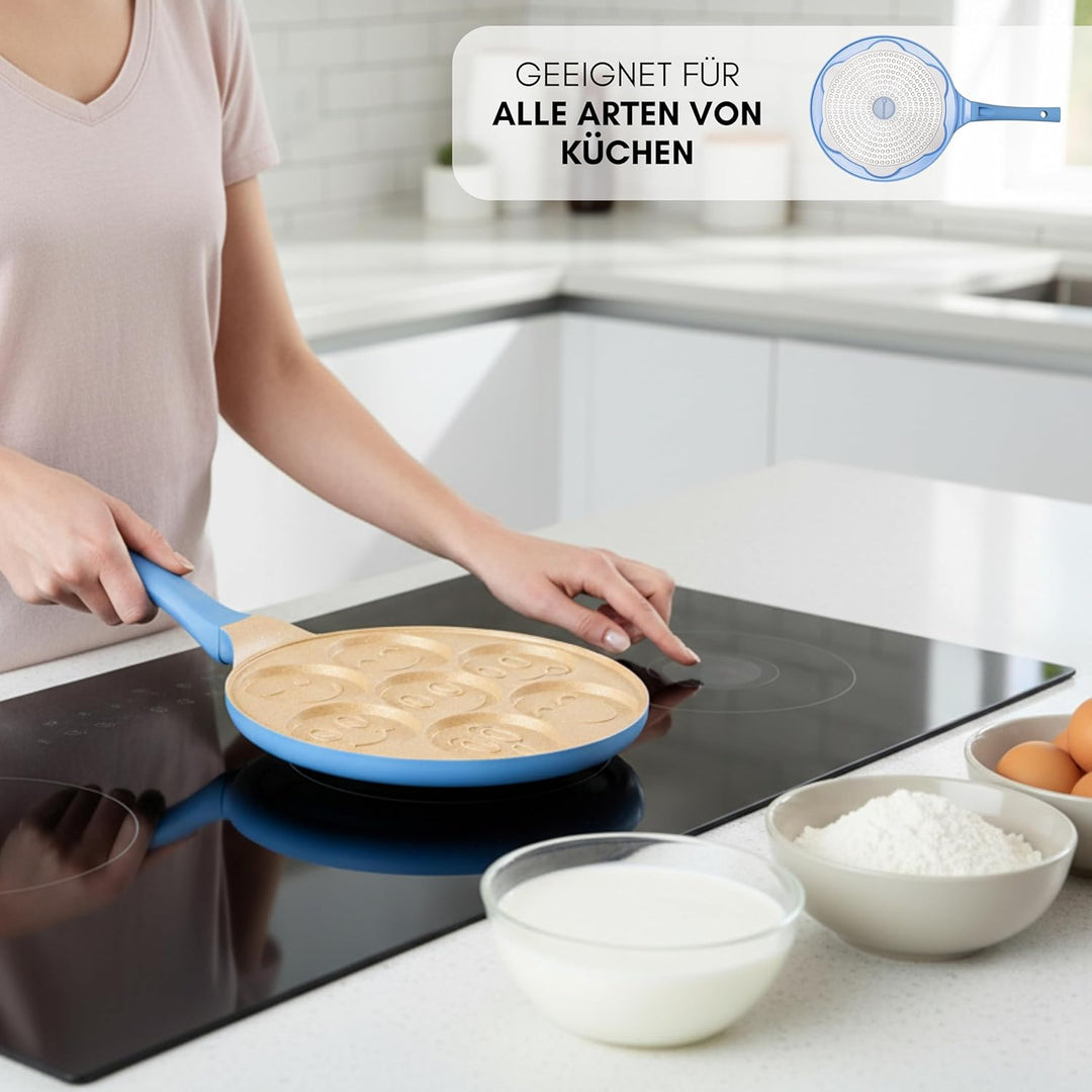Erreke Pancake Pfanne, Geeignet für Induktion, Antihaft Bratpfanne für Pancakes, Pfannkuchenpfanne,