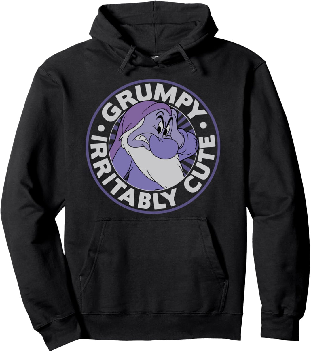 Disney Snow White Grumpy Irritably Cute Circle Portrait Pullover Hoodie
