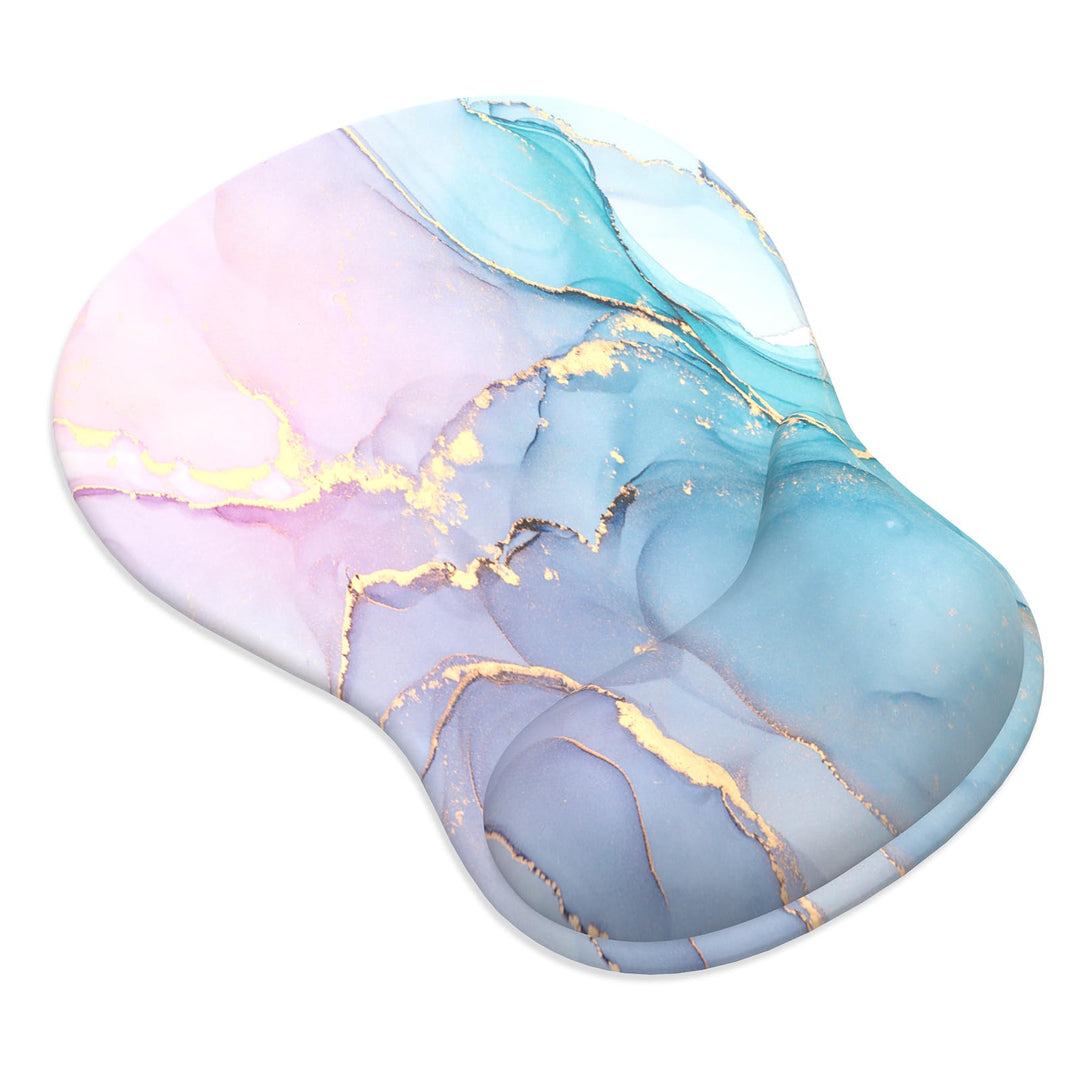 Mauspad mit Gelkissen,Ergonomisches Mousepad mit handauflage mit weichem Gelpolster,rutschfester Bas