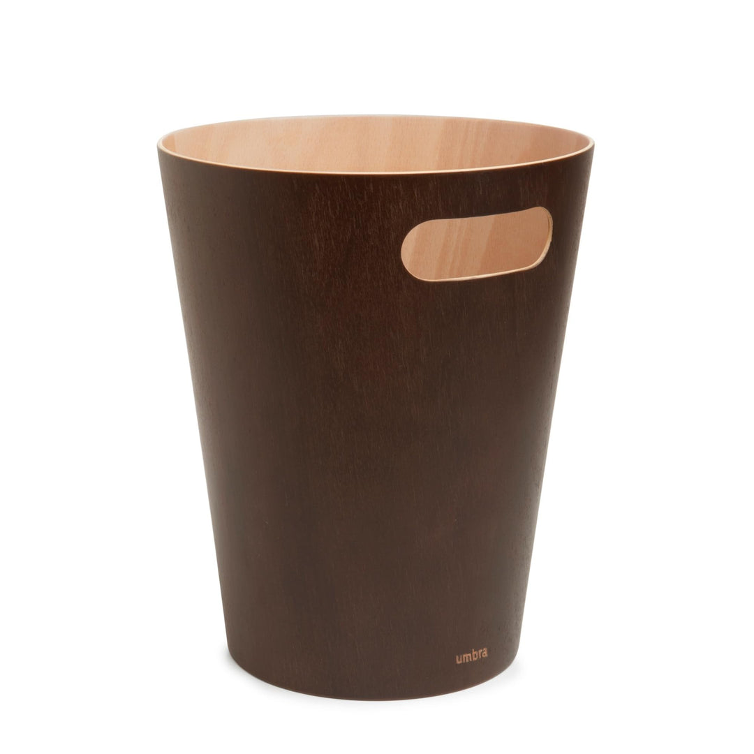 Umbra Woodrow Abfalleimer Holz, 7, 5l, Espresso/Natur, Espresso