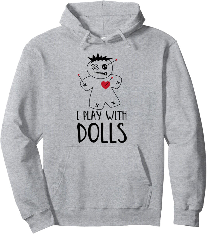 Lustige Stifte Rotes Herz spielen mit Puppen Pullover Hoodie