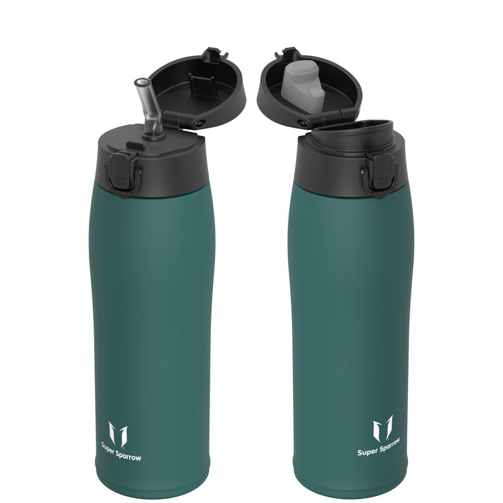 Super Sparrow Trinkflasche Edelstahl - Trinkbecher - 350ml, 500ml, 750ml - BPA-Frei, Auslaufsicher T