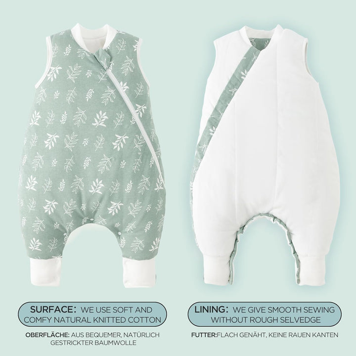 Duomiaomiao Baby Schlafsack mit füssen, Winter mit füssen,100% Baumwolle Schlafsack Baby, Baby Junge