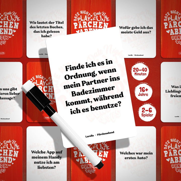 Pärchenabend Partner Geschenke - Geschenk für Ihn & Sie - Perfekte Couple Geschenke - Couple Game Ka