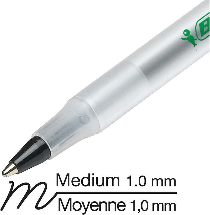 BIC Ecolutions Kugelschreiber, Round Stic .50-Count, 1.0mm schwarz, .50-Count, 1.0mm schwarz