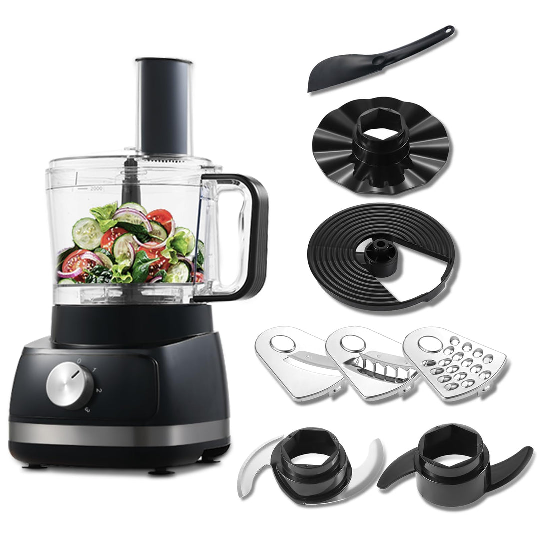 TopStrong Küchenmaschine, multifunktional, 800 W, 2 l, Küchenmaschine, 6-in-1-Haushaltsroboter, Lebe