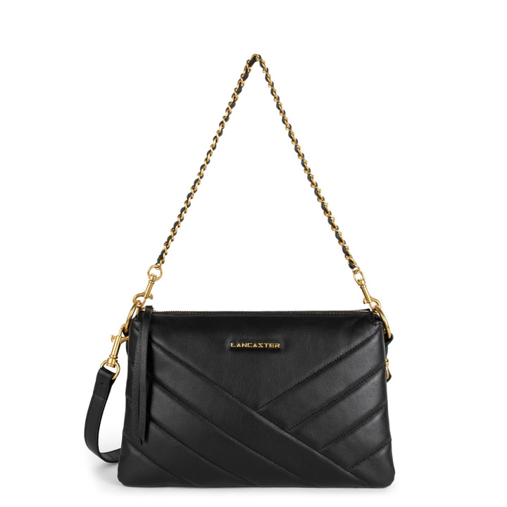 Lancaster Unisex Soft Matelassé Stofftasche Schwarz, Schwarz
