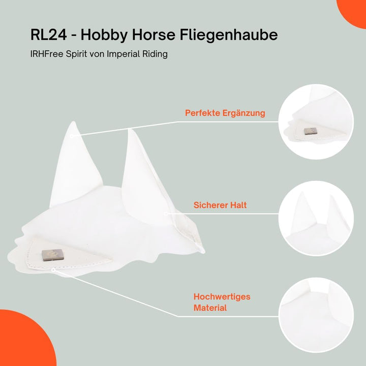RL24 - Hobby Horse Fliegenhaube IRHFree Spirit von Imperial Riding – Spielzeug Haube zum Aufsetzen a