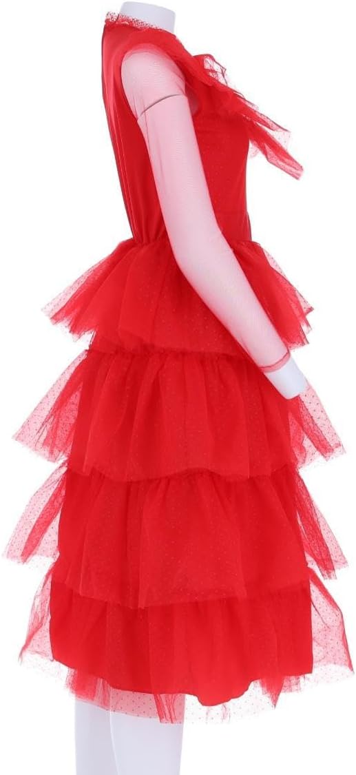 Smiffys 81007 Beetlejuice Lydia Braut Kostüm Damen Rot Medium (UK 12-14), Medium (UK 12-14)