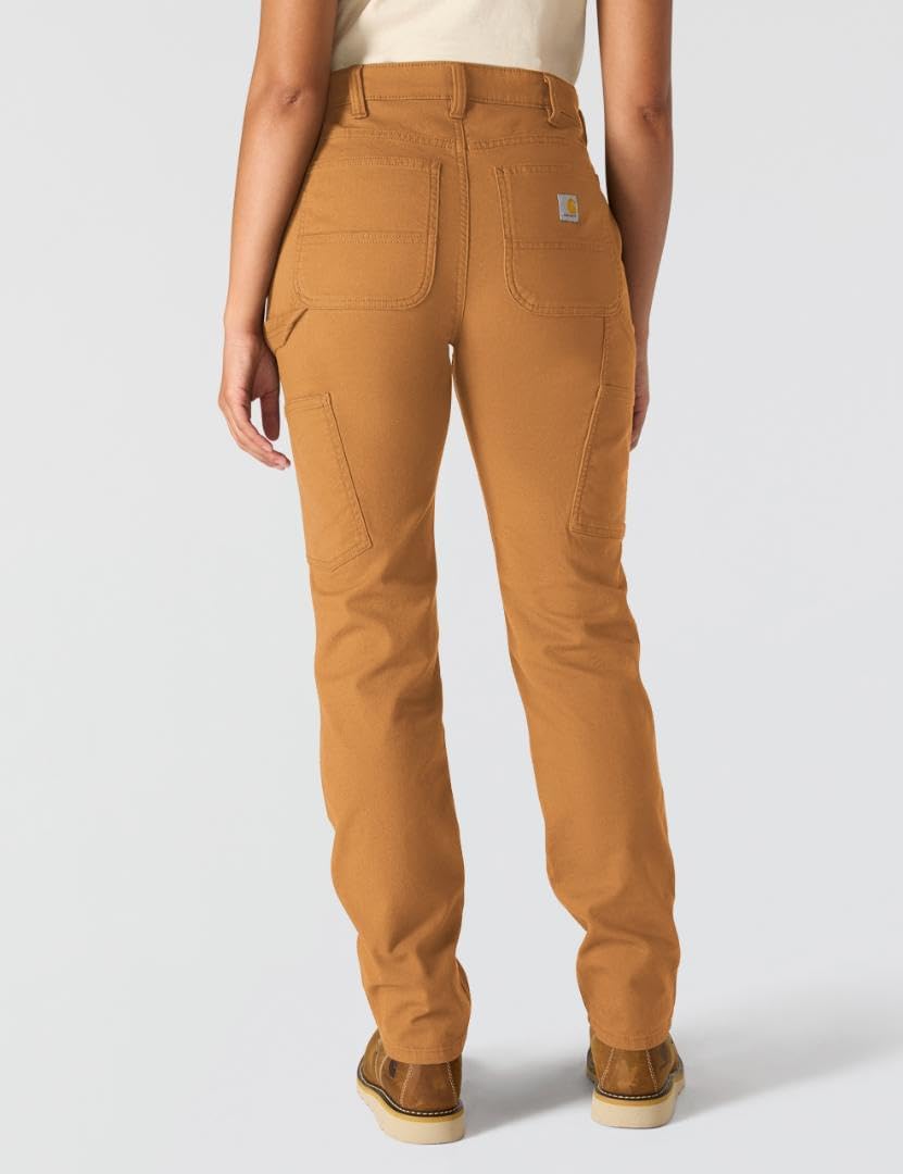 Carhartt Damen Rugged Flex Loose Fit Canvas Double-Front Work Pant Hose XXS Braun (Carhartt Brown),