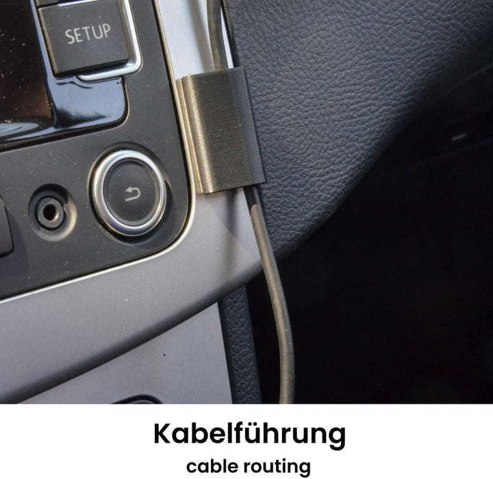Handyhalterung für VW Aufnahmehalter | Handyvorbereitung | USB-C Ladekabel | Passend für VW Passat,