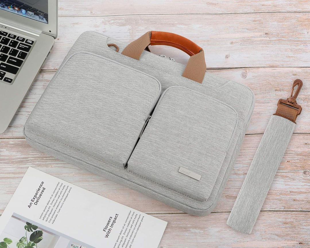 Lacdo 360° Rundumschutz Laptop Schultertasche Hülle für 13 Zoll Neu MacBook Pro M2/M1 2022-2012, 13